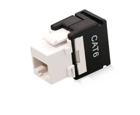 Category 6 UTP Keystone Jack Tool Less 180D-White