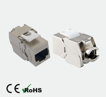 Cat 6A Shielded Keystone Jack Tool less 180D